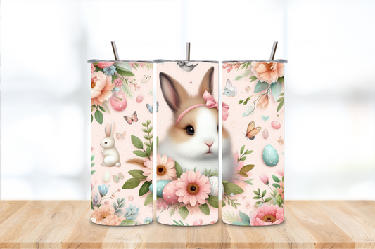 Floral Rabbit 20oz Tumbler